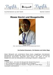 Moses Havini und Bougainville