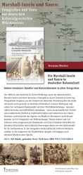 Die Marshall-Inseln und Nauru in deutscher Kolonialzeit. Südsee-Insulaner, Händler und Kolonialbeamte in alten Fotografien.