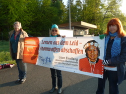 Pazifik-Netzwerk-Mitglieder beim Protest in Büchel, 2017