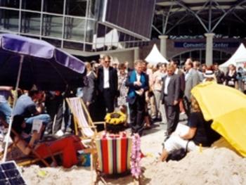Bundespräsident Horst Köhler am St(r)and